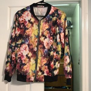 Floral Bomber Jacket